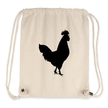 rooster silhouette design - Stanley/Stella Recycled Gym Bag - natural - Front