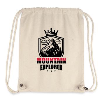Berge Erkunden Spruch - Stanley/Stella recycelter Gym Bag - Naturweiß - Vorne