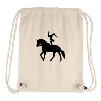 Handstand rückwärts auf Pferd - Stanley/Stella recycelter Gym Bag - Naturweiß - Vorne