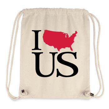 I love US - I love United States - Stanley/Stella Recycled Gym Bag - natural - Front