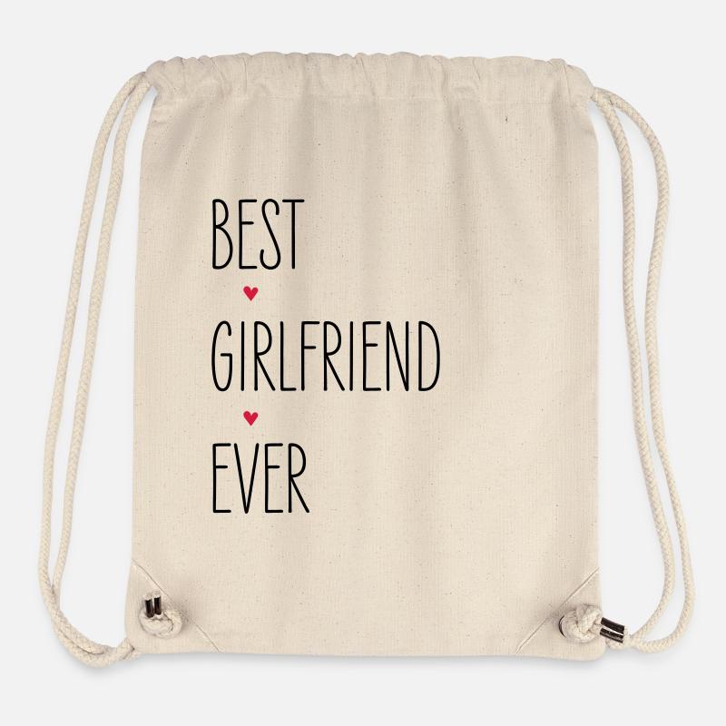 Girlfriend, Best Girlfriend Ever, Valentine's Day Love - Stanley/Stella Recycled Gym Bag - natural