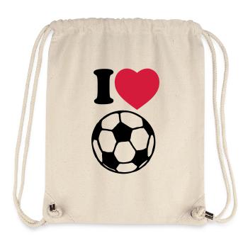 i_love_football - Sac à cordon recyclé Stanley/Stella - blanc naturel - Devant