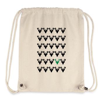 be different - Traditional Christmas motif deer - Stanley/Stella Recycled Gym Bag - natural - Front