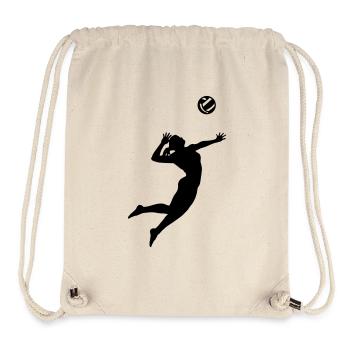 volleyball_frau_ball__f1 - Sac à cordon recyclé Stanley/Stella - blanc naturel - Devant