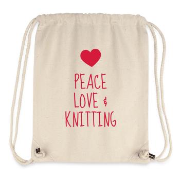 Knitting - Knit - Knitter - Stricken - Tricot - Stanley/Stella Recycled Gym Bag - natural - Front