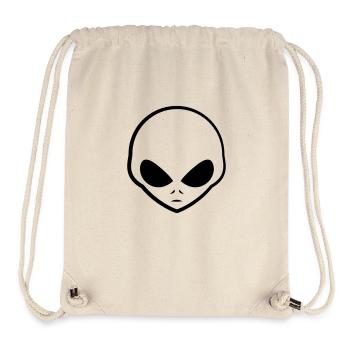 Cool Grey Alien Kopf Logo - Stanley/Stella Recycled Gym Bag - natural - Front