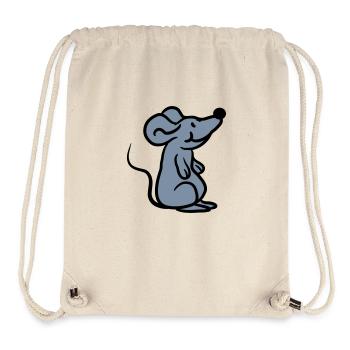 Petite souris mignonne mignonne - Sac à cordon recyclé Stanley/Stella - blanc naturel - Devant