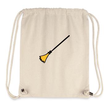 Broom, hand-drawn: cleaning lady, garbage man. - Stanley/Stella Recycled Gym Bag - natural - Front