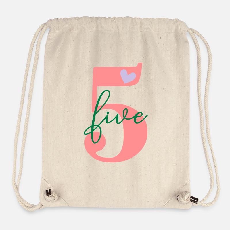 5th Birthday Five Five - Stanley/Stella Recycled Gym Bag - natural