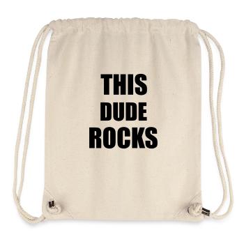 Dude Rocks - Stanley/Stella Recycled Gym Bag - natural - Front