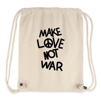 Make love not war - Stanley/Stella recycelter Gym Bag - Naturweiß - Vorne