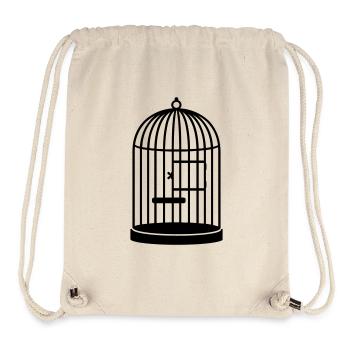Leerer Käfig / empty cage (, 1c) - Stanley/Stella recycelter Gym Bag - Naturweiß - Vorne