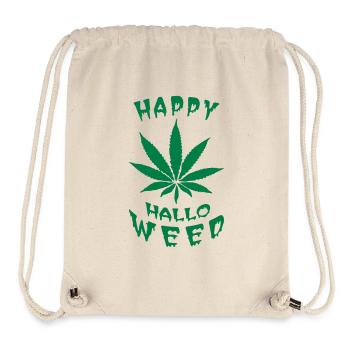 Happy Hallo Weed 1c - Stanley/Stella Recycled Gym Bag - natural - Front