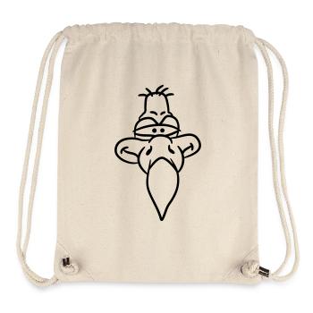 Tête de vautour comique drôle de bande dessinée - Sac à cordon recyclé Stanley/Stella - blanc naturel - Devant