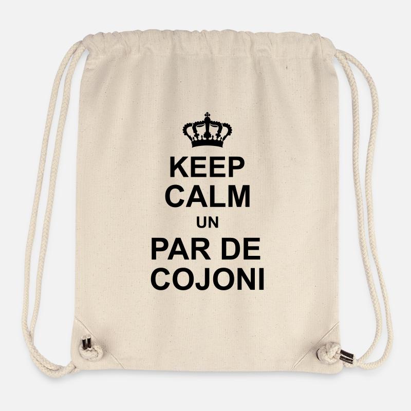 keep calm un par de cojoni kg10 - Stanley/Stella Recycled Gym Bag - natural