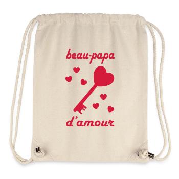 Beau-papa d'amour - Sac à cordon recyclé Stanley/Stella - blanc naturel - Devant