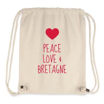 Bretagne / Breton / Bretonne / BZH / Breizh - Sac à cordon recyclé Stanley/Stella - blanc naturel - Devant