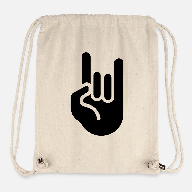 rock hand - Stanley/Stella recycelter Gym Bag - Naturweiß