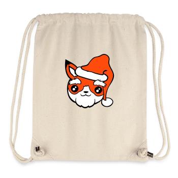 Fuchs Weihnachtsmann Weihnachten Mütze Nikolaus - Stanley/Stella recycelter Gym Bag - Naturweiß - Vorne