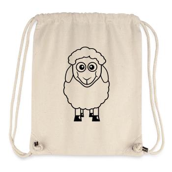 Schaf Baby Steht Süß Niedlich Lamm Kind Cool Comic - Stanley/Stella recycelter Gym Bag - Naturweiß - Vorne