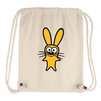 Hase Kaninchen Häschen Cartoon Kleintier niedlich - Stanley/Stella recycelter Gym Bag - Naturweiß - Vorne