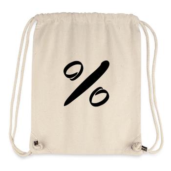 Percent icon. % sign. Hand drawn. - Stanley/Stella Recycled Gym Bag - natural - Front