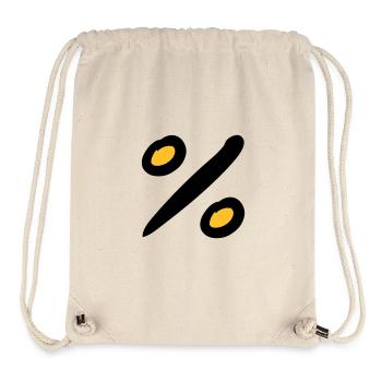 Percent icon. % sign. Hand drawn. - Stanley/Stella Recycled Gym Bag - natural - Front