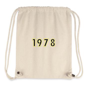 1978 Année Anniversaire - Sac à cordon recyclé Stanley/Stella - blanc naturel - Devant