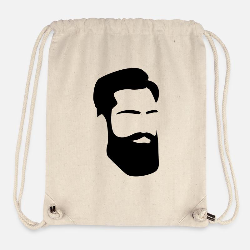 Hipster Vollbart beard bart Mann Männer - Stanley/Stella recycelter Gym Bag - Naturweiß