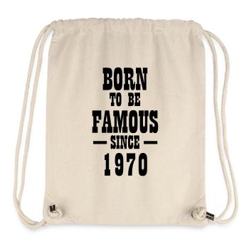 Born to be famous since 1970 - Stanley/Stella Recycled Gym Bag - natural - Front