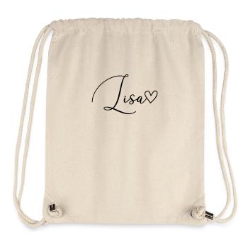 Lisa Surname First Name Girl - Stanley/Stella Recycled Gym Bag - natural - Front