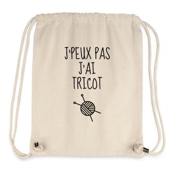 Knitting - Knit - Knitter - Stricken - Tricot - Stanley/Stella Recycled Gym Bag - natural - Front