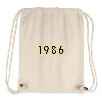 1986 Year Birthday - Stanley/Stella Recycled Gym Bag - natural - Front