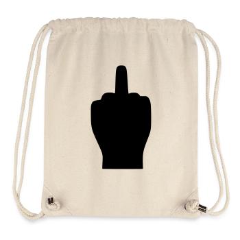 Finger-Gruß - Stanley/Stella recycelter Gym Bag - Naturweiß - Vorne