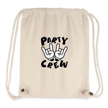 Fête Crew Main Drôle - Sac à cordon recyclé Stanley/Stella - blanc naturel - Devant