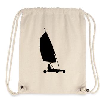 char à voile - Sac à cordon recyclé Stanley/Stella - blanc naturel - Devant