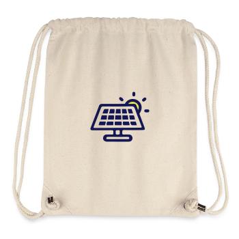 Panneaux d’énergie solaire - Sac à cordon recyclé Stanley/Stella - blanc naturel - Devant