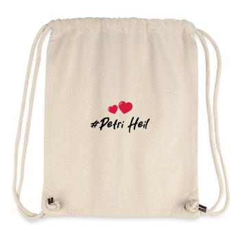 Petri Heil Pêche au cœur - Sac à cordon recyclé Stanley/Stella - blanc naturel - Devant