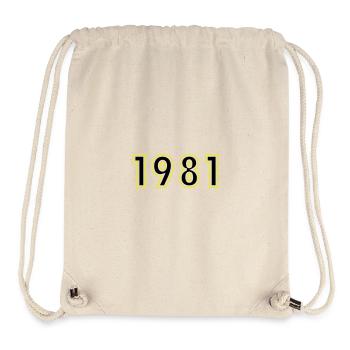 1981 Jahr Geburtstag - Stanley/Stella recycelter Gym Bag - Naturweiß - Vorne