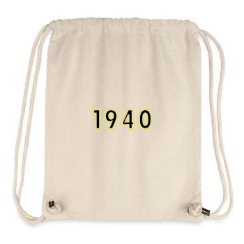 1940 Year Birthday - Stanley/Stella Recycled Gym Bag - natural - Front