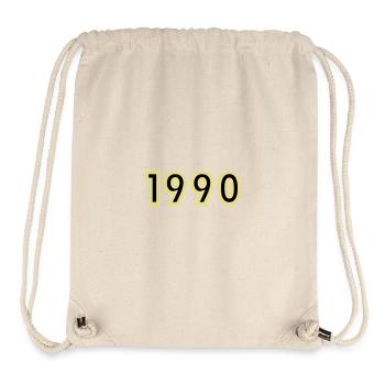 1990 Year Birthday - Stanley/Stella Recycled Gym Bag - natural - Front