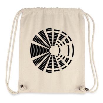 kreis rund balken musik lautstaerke form muster de - Stanley/Stella Recycled Gym Bag - natural - Front
