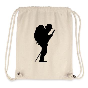 Man walker with stick - Stanley/Stella Recycled Gym Bag - natural - Front