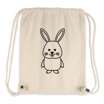 Bande dessinée de lapin - Sac à cordon recyclé Stanley/Stella - blanc naturel - Devant
