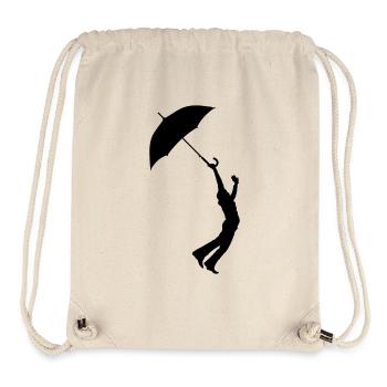 jumping_with_umbrella - Stanley/Stella recycelter Gym Bag - Naturweiß - Vorne