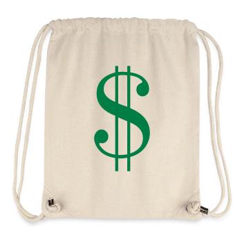 Dollar Zeichen - Stanley/Stella recycelter Gym Bag - Naturweiß - Vorne
