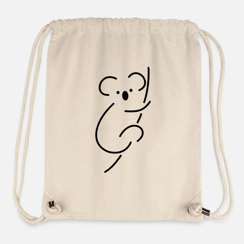 Koala sketch - Stanley/Stella recycelter Gym Bag - Naturweiß