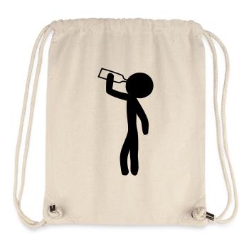strichmaennchen_saufen - Stanley/Stella recycelter Gym Bag - Naturweiß - Vorne