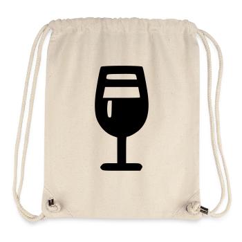 Glas Wein - Stanley/Stella recycelter Gym Bag - Naturweiß - Vorne