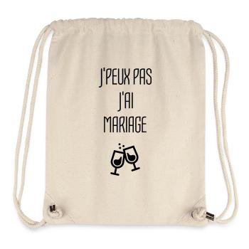 Mari Mariage Femme Marié Mariée Bague - Stanley/Stella Recycled Gym Bag - natural - Front